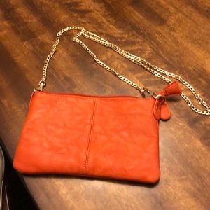Orange crossbody purse